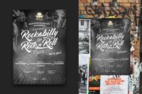 Print Design: Plakat fuer Rockabilly und Rock 'n' Roll Nacht in Bayreuth fuer Maisel Catering