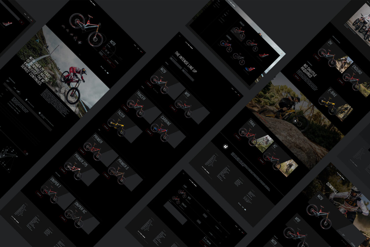 Freies Webdesign Projekt: Website-Templates fuer den Shopify Shop des US-Mountainbike-Herstellers Intense Cycles