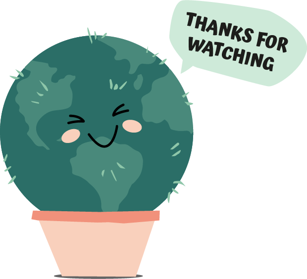 Illustration Case: Kaktus in Form eines Globus im Blumentopf mit Lachen im Gesicht fuer den Blog Kaktus im Kopf
